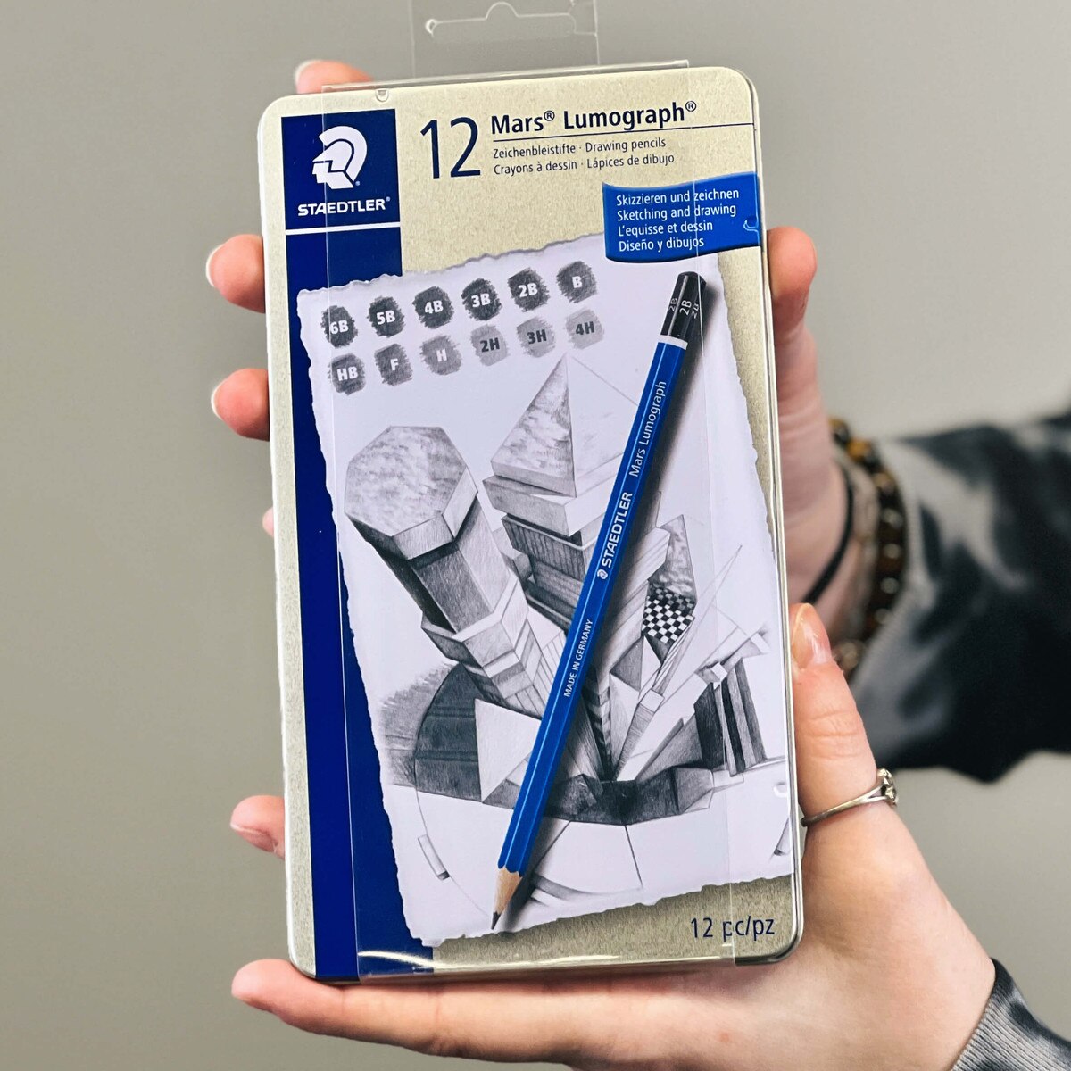 Staedtler Mars Lumograph 12 Graphite Pencil Set